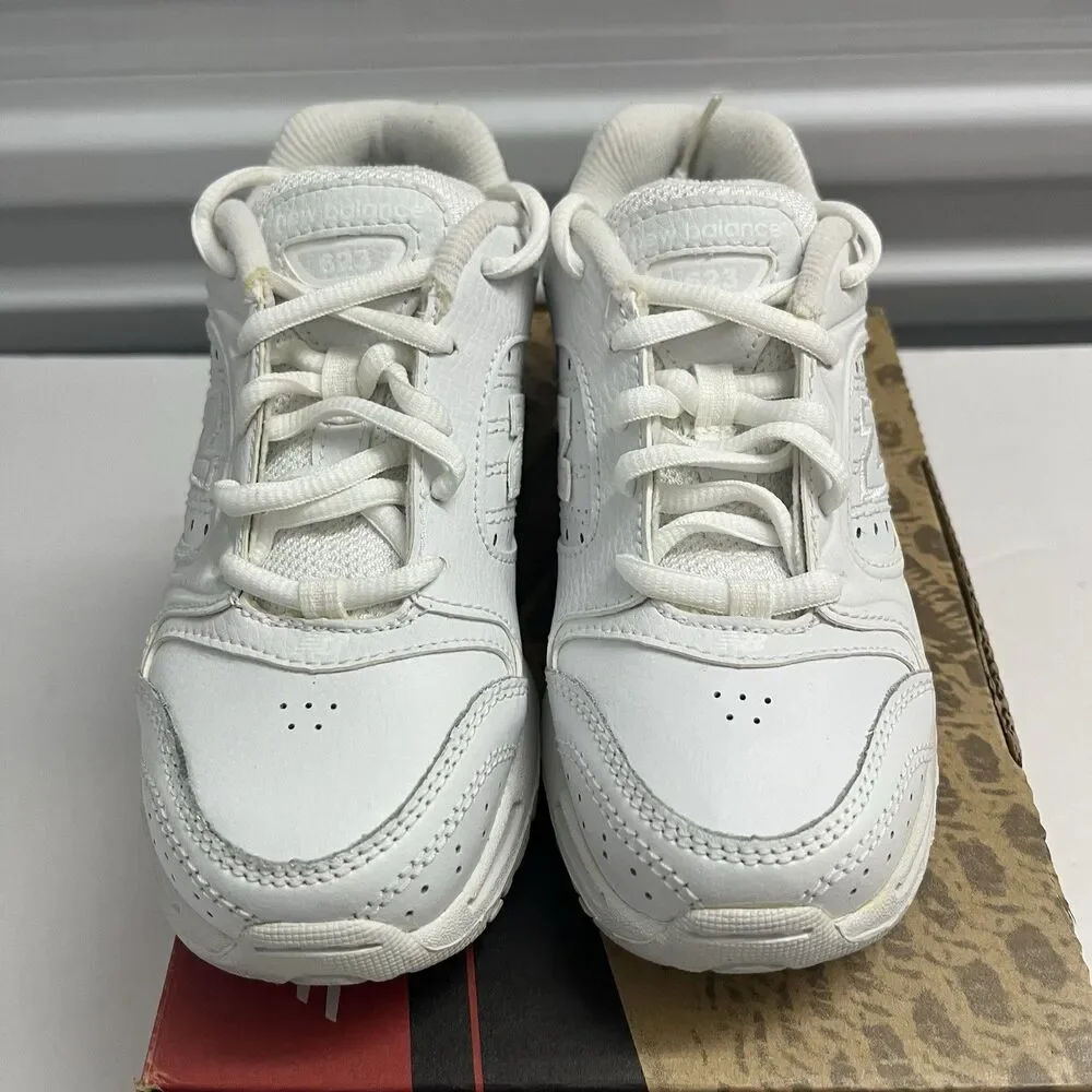 New Balance Little Kid Youth White Lace Up623 Uniform Sneaker Shoes SZ 12 X Wide